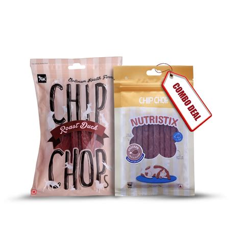 Buy Combo of Chip Chops Roast Duck Strips Dog Treat, 1 Pack & Chip ...