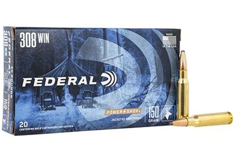 Federal Premium Power-Shok 308 Win. Soft Point 150GR 20Rds