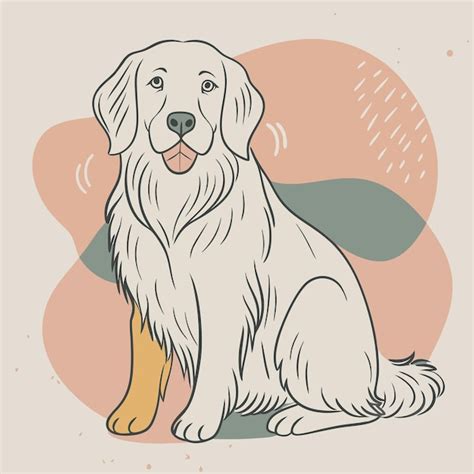 A dog with a yellow leg and a pink background with a water drop ...