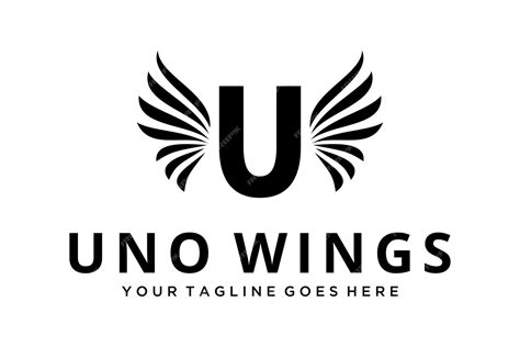 Premium Vector | Creative illustration modern u with wings sign luxury ...