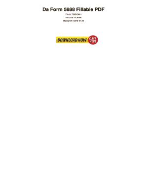 Fillable Online Da Form 5888 Fillable PDF. Da Form 5888 Fillable Fax ...