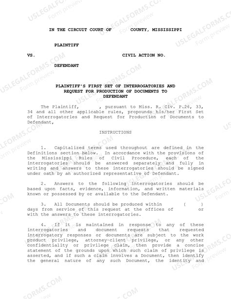Mississippi Plaintiff's First Set of Interrogatories and Requests for ...