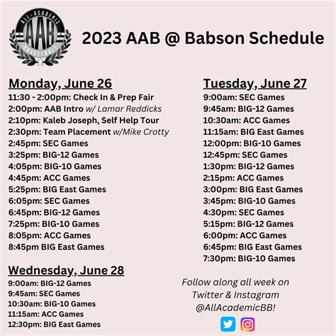 All-Academic Basketball on Twitter: "Official 2023 #AAB @ Babson ...