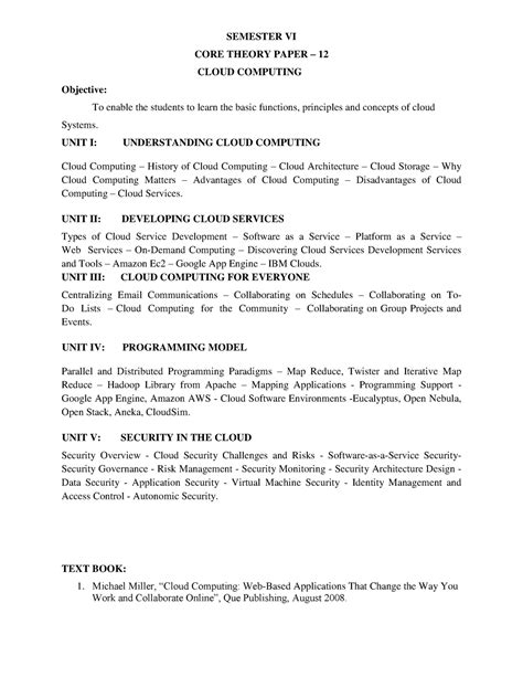 Cloud Computing Syllabus - SEMESTER VI CORE THEORY PAPER – 12 CLOUD ...