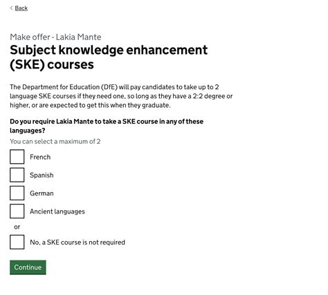 Making subject knowledge enhancement courses an offer condition ...