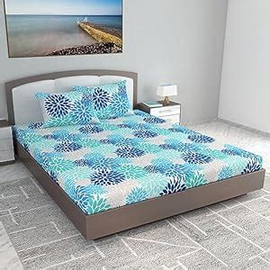 Divine Casa 100% Cotton 144 TC Bedsheet for Double Bed King Size ...