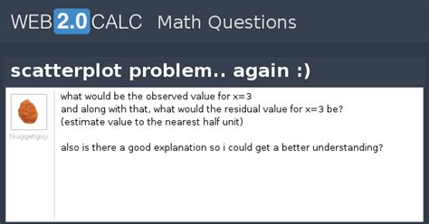 View question - scatterplot problem.. again :)
