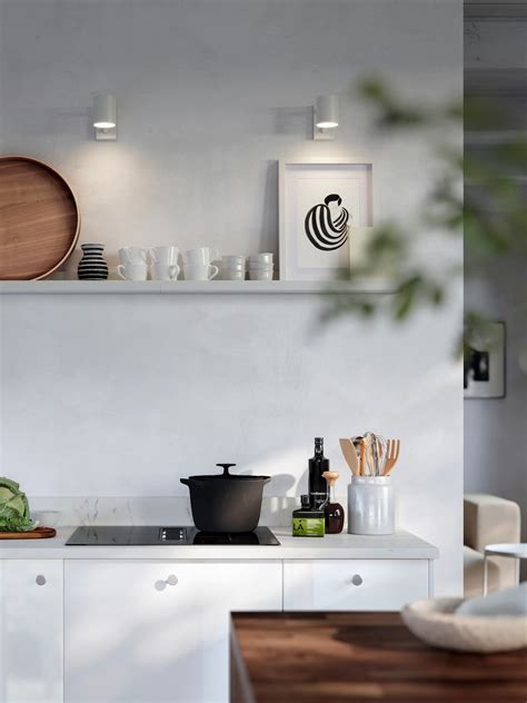 Modern kitchen with kitchen cabinet doors with glass - IKEA