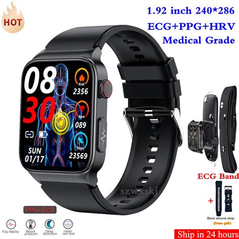 Original E500 Blood Sugar Smart Watch Ecg+ppg Hrv Blood Pressure Body Temperature Smartwatch Men ...
