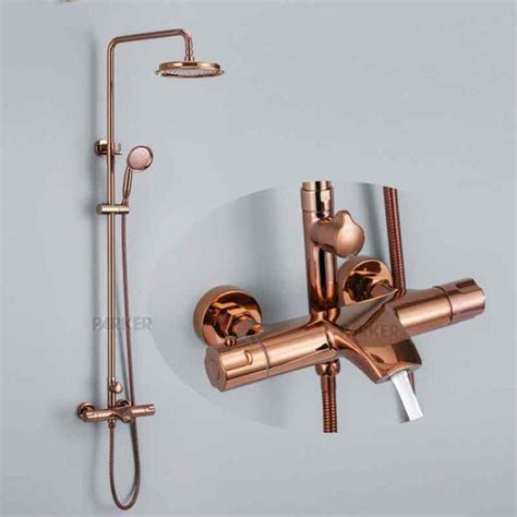 Luxury Bath Waterfall Faucet Shower Rose Gold Shower Sets Golden ...
