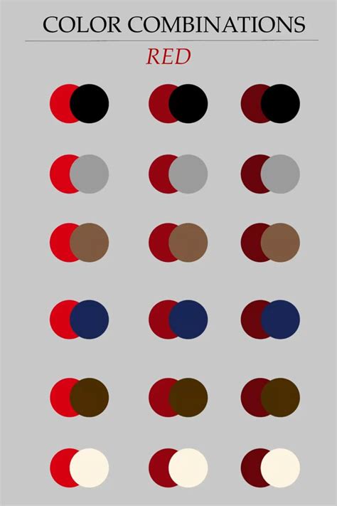 COLOR COMBINATIONS WITH SHADES OF RED in 2025 | Color combos outfit ...