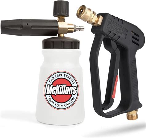 Amazon.com: McKillans Stubby Pressure Washer Gun and Wide Mouth Snow Foam Cannon Equipped with 1 ...