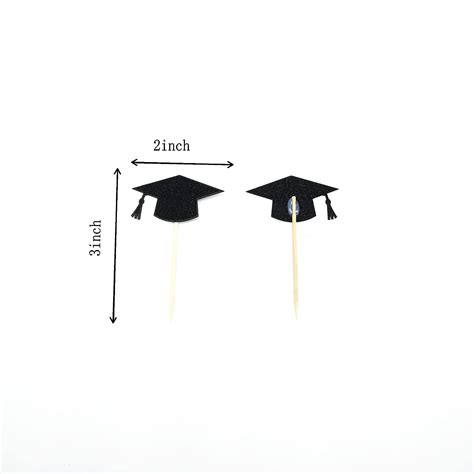 Buy 20 Graduation themed party cake decoration 2022 Graduation Cap ...