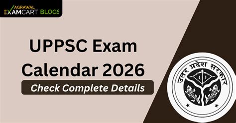 UPPSC Exam Calendar 2026 Out, Check UPPSC Calendar PDF