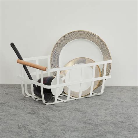 Home Centre Orion White Metal Storage Basket : Amazon.in: Home & Kitchen