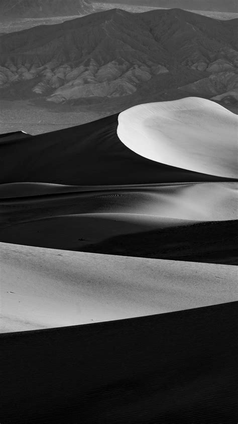 Download wallpaper 1080x1920 desert, dunes, sand, black and white ...