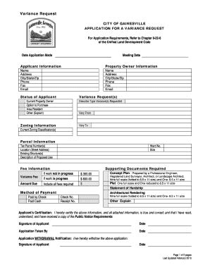 Fillable Online gainesville For Application Requirements, Refer to ...