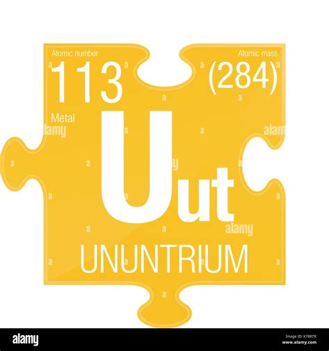 Ununtrium symbol. Element number 113 of the Periodic Table of the ...