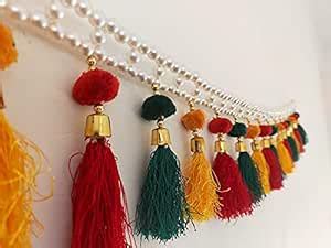 CANVASS® Traditional Handmade Artificial Flowers Tassels Toran Main ...