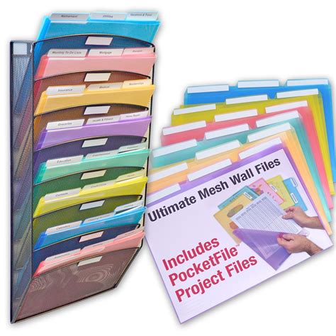 Buy Ultimate Office Mesh Wall File Organizer, 8 Tier Vertical Hanging ...