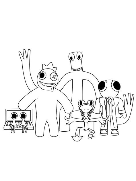 Rainbow Friends coloring pages