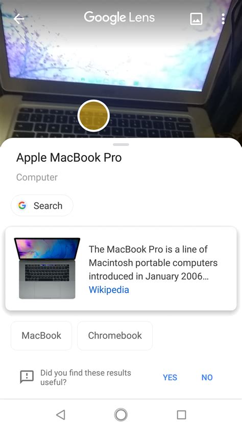 Even Google Lens thinks the Chromebook looks too much like a Macbook ...