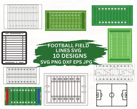 Football Field Lines Svg, Football Svg, Instant Download, Football ...