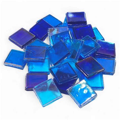 Eis Glas Mosaiksteine blau mix 15x15mm | Mosaik Shop, 4,59