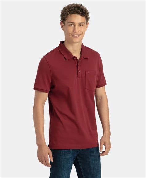 Buy Super Combed Cotton Rich Solid Half Sleeve Polo T-Shirt with Chest ...