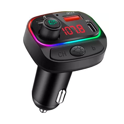Adaptador Bluetooth para carro con 2 puertos USB y Tipo C - Modelo ALS-A186 - TECNONACHO