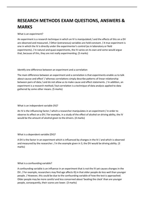 Image result for Research Method Questions and Answers