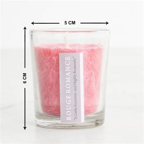 Buy Fiesta Rose Pink Palm Wax Votive Glass Candle from Home Centre at ...