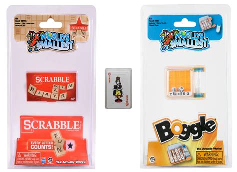 Buy Worlds SmallestScrabble Boggle – Miniature Playing Cards – Bundle ...
