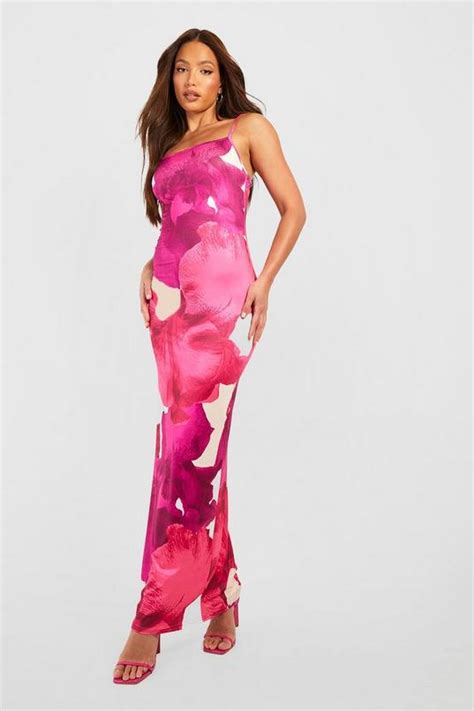 Tall Large Floral Strappy Maxi Dress | boohoo USA
