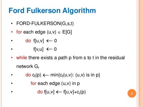 Ford Fulkerson Algorithm