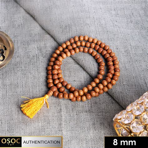 100% Original 8mm White Sandalwood (Chandan) Jap Mala | Satvikstore.in ...