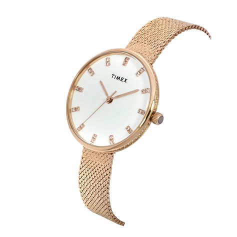 TIMEX Women White Round Dial Analog Watch - TWEL21502