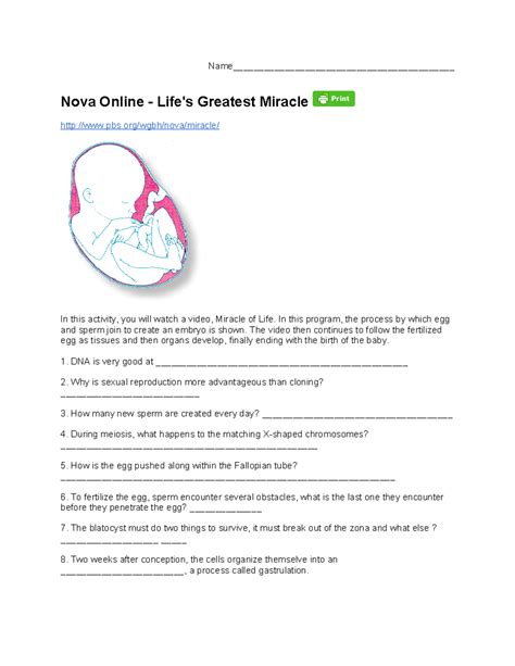 Life's Greatest Miracle- Student Copy (1) - Name