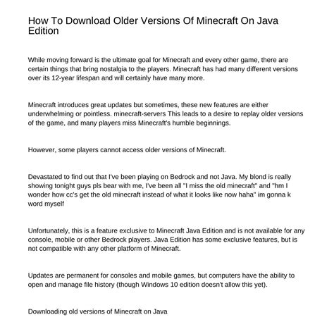 Image result for Minecraft Java Edition Old