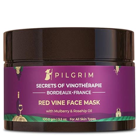 Buy Pilgrim Anti Ageing Red Vine Face Pack & Mask Paste with Mulberry ...