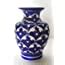 Buy Shiv Kripa Blue Pottery Ceramic Vase (8 Inch, Blue) Online at Low ...