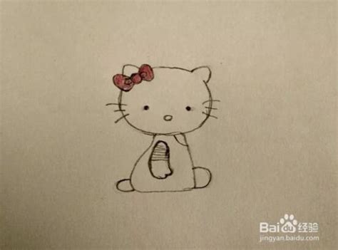 可爱的kitty头简笔画 简笔画图片大全-蒲城教育文学网