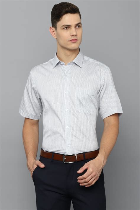 Buy Men White Slim Fit Print Half Sleeves Formal Shirt Online - 739061 ...