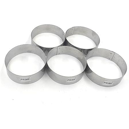 Buy Prime Bakers and Moulders 4 inch Round Cutting Steel Rings, Burger ...