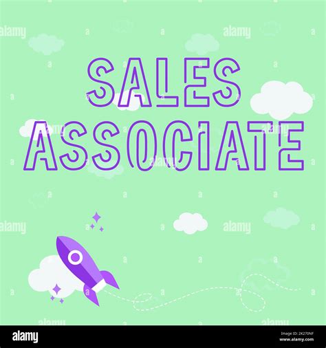 Text sign showing Sales Associate. Concept meaning primary task is selling the company s is ...