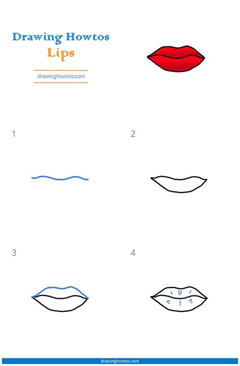 How to Draw Lips - Step by Step Easy Drawing Guides - Drawing Howtos