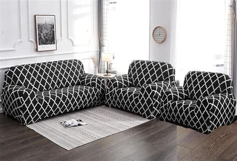 Gifts Island® Sofa Cover 3 Seater and 2 Seater Fully Covered Universal ...