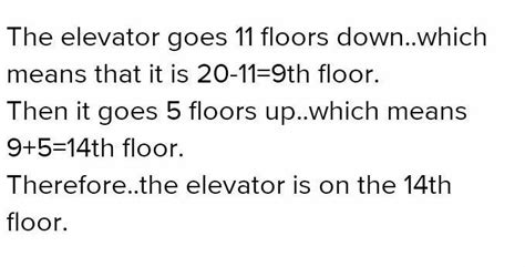Q2 An elevator is an the twentieth floor. Itgoes down Moors and then ...