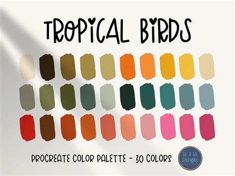 Tropical Birds Procreate Color Palette Graphic by ssandcodesigns ...