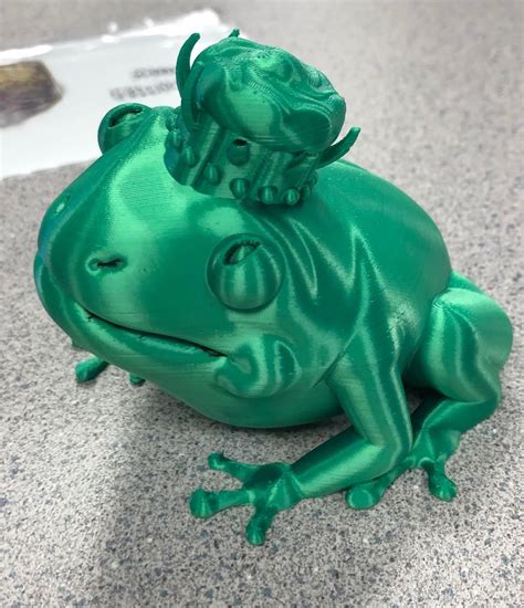 One of the kids I work with sometimes carries this 3D printed frog ...